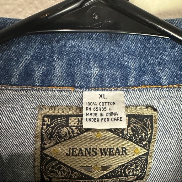 Haleman Denim Jeans Wear Jacket Size XL Vintage - Picture 6 of 10